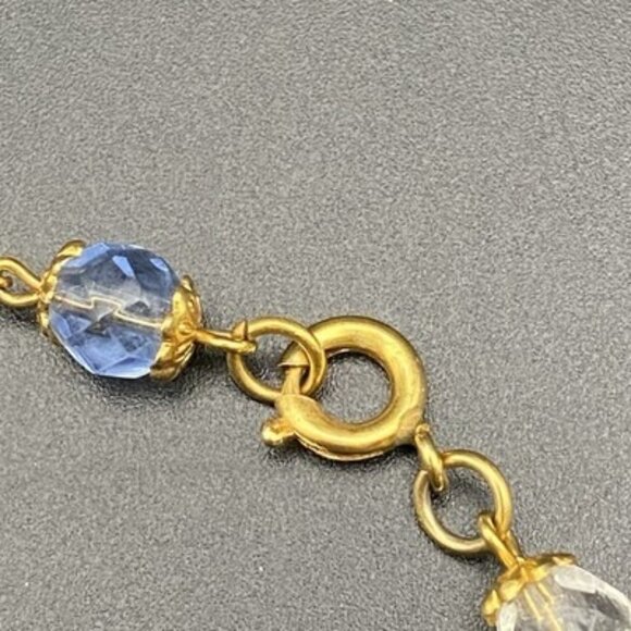 Vtg Multicolor Faceted Glass Bead Bracelet 7" Gold Tone Czech Crystal Style GLOW - Picture 6 of 8